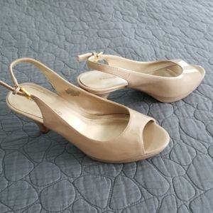 Bandolino Nude Peep toe  Slingback Pumps